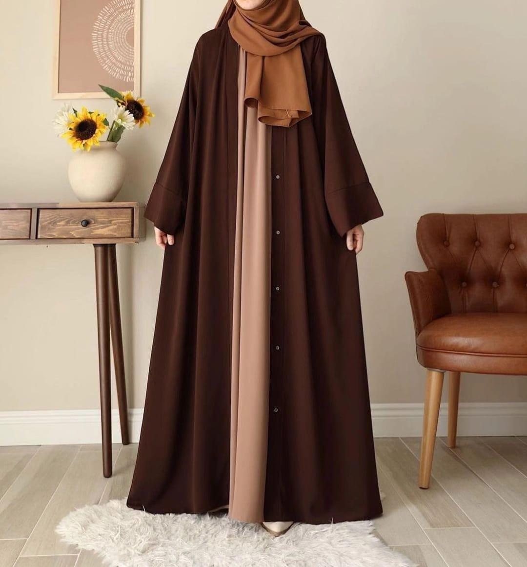 Product Name*: Stylish Georgette Classic Abaya with Inner - 2 Pcs Set